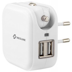 Поставщик N006 Универсальное автомобильное ЗУ в прикуриватель Neoline Volter K2 Combo Charger 12V+220V 2 в 1